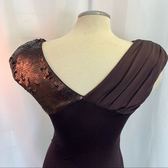 Ted Baker London brown sequin wrap dress size 1/US4 - Picture 5 of 9
